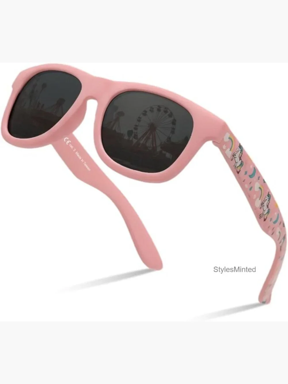 Polarized Kids Sunglasses UV400 Protection Flexible BPA-Free Wayfarer